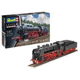 LOCOMOTORA S3/6 BR18 CON TENDER - ESCALA 1/87 - REVELL 02168