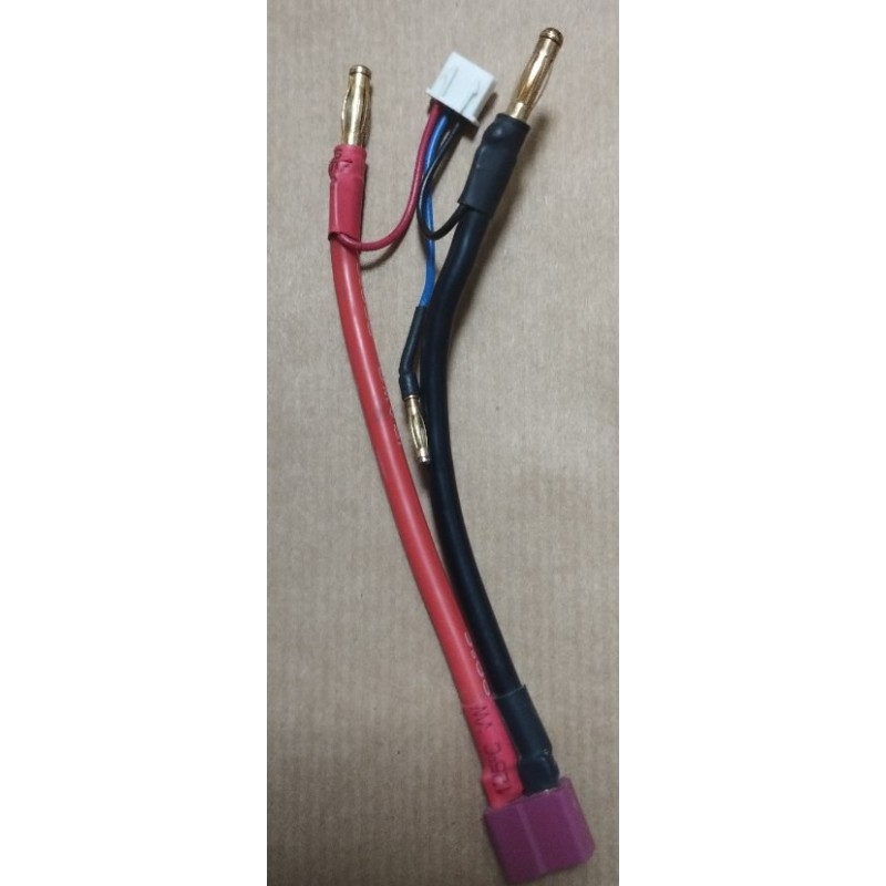 ADAPTADOR DEAN A BANANA 4mm CON CONECTOR DE EQUILIBRADO 2S