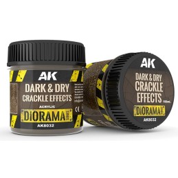 DIORAMA: TIERRA OSCURA SECA EFECTO CRAQUELADO (100 ml) - AK Interactive AK8032