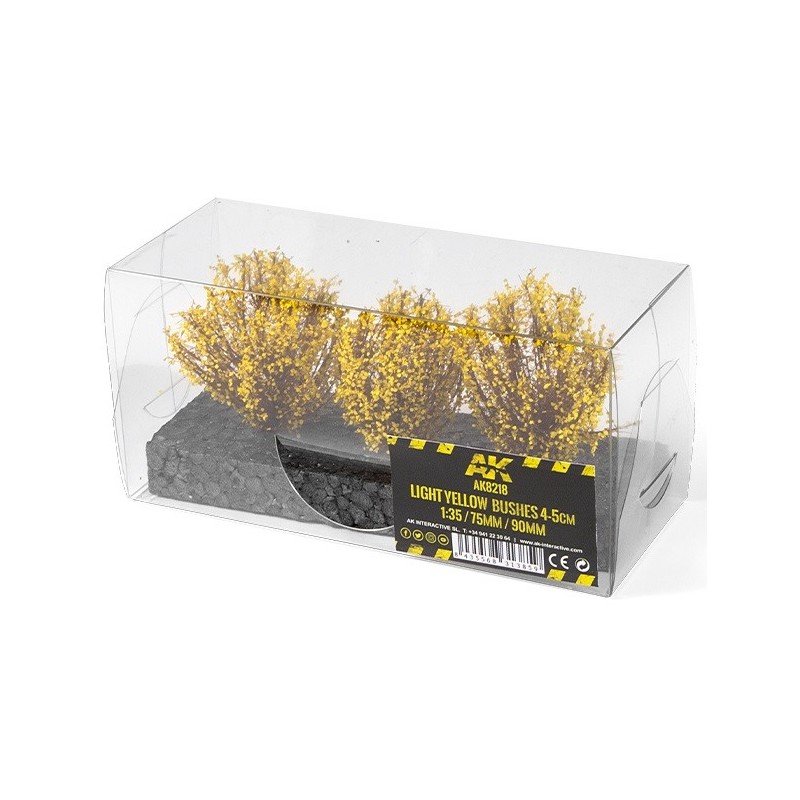 ARBUSTOS AMARILLO VERDOSO (3 unidades) -Alt: 40 /50 mm- AK Interactive AK8218
