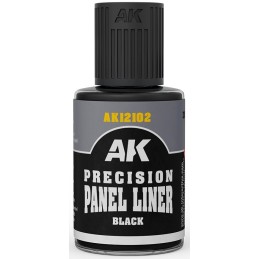 PRECISION PANEL LINER NEGRO (30 ml) - AK Interactive 12102