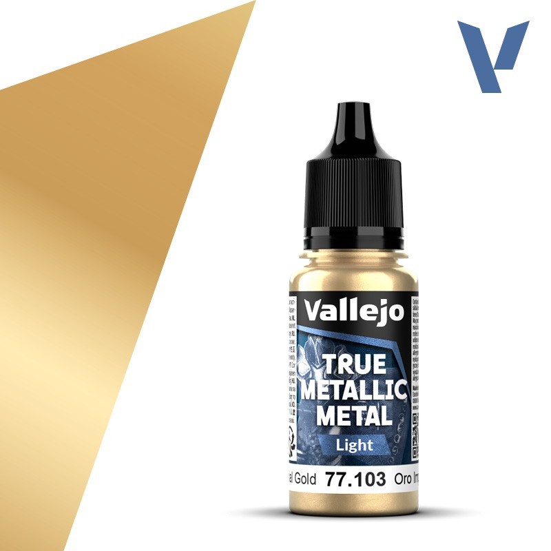 Vallejo True Metallic Metal 103 LUZ ORO IMPERIAL (18ml) - Acrilicos Vallejo 77103
