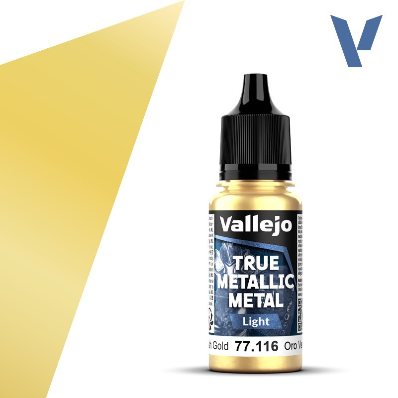 Vallejo True Metallic Metal 116 LUZ ORO VERDE (18ml) - Acrilicos Vallejo 77116