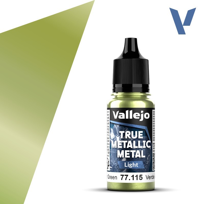 Vallejo True Metallic Metal 115 LUZ VERDE AMBAR (18ml) - Acrilicos Vallejo 77115