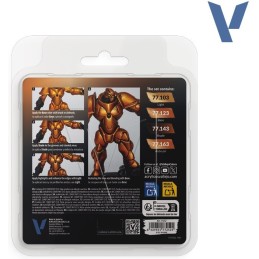 SET Vallejo True Metallic Metal ORO IMPERIAL (4 x 18ml) - Acrilicos Vallejo 77252