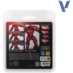 SET Vallejo True Metallic Metal ROJO RUBI (4 x 18ml) - Acrilicos Vallejo 77254