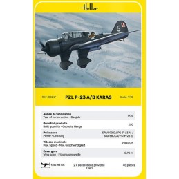 P.Z.L. P-23 A / B KARAS -Escala 1/72- Heller 80247