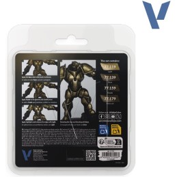 SET Vallejo True Metallic Metal METAL ENVEJECIDO (4 x 18ml) - Acrilicos Vallejo 77258