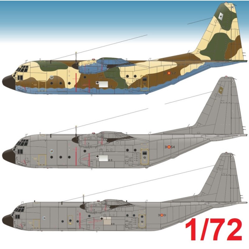 SET CALCAS C-130 HERCULES EJERCITO DEL AIRE ESPAÑA -Escala 1/72- Series Españolas SE1572 SET CALCAS C-130 HERCULES EJERCITO DEL AIRE ESPAÑA -Escala 1/72- Series Españolas SE1572