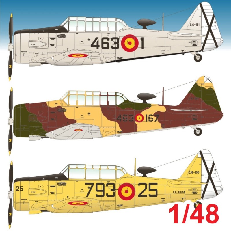 CALCAS T-6 D/G TEXAN -Escala 1/48 - Series Españolas SE1648