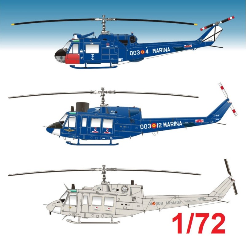 SET CALCAS AB-204 / AB-212 Tercera Escuadrilla Armada Española -Escala 1/72- Series Españolas 2722 SET CALCAS AB-204 / AB-212 Tercera Escuadrilla Armada Española -Escala 1/72- Series Españolas 2722