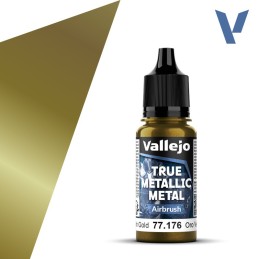 Vallejo True Metallic Metal 176 AEROGRAFO ORO VERDE (18ml) - Acrilicos Vallejo 77176