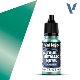 Vallejo True Metallic Metal 173 AEROGRAFO VERDE ESCARABAJO (18ml) - Acrilicos Vallejo 77173
