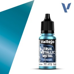 Vallejo True Metallic Metal 172 AEROGRAFO TURQUESA HIDRA (18ml) - Acrilicos Vallejo 77172