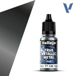 Vallejo True Metallic Metal 140 BASE NEGRO OBSIDIANA (18ml) - Acrilicos Vallejo 77140