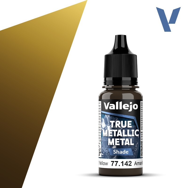 Vallejo True Metallic Metal 142 SOMBRA AMARILLO RADIANTE (18ml) - Acrilicos Vallejo 77142