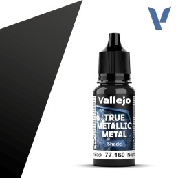 Vallejo True Metallic Metal 160 SOMBRA NEGRO OBSIDIANA (18ml) - Acrilicos Vallejo 77160