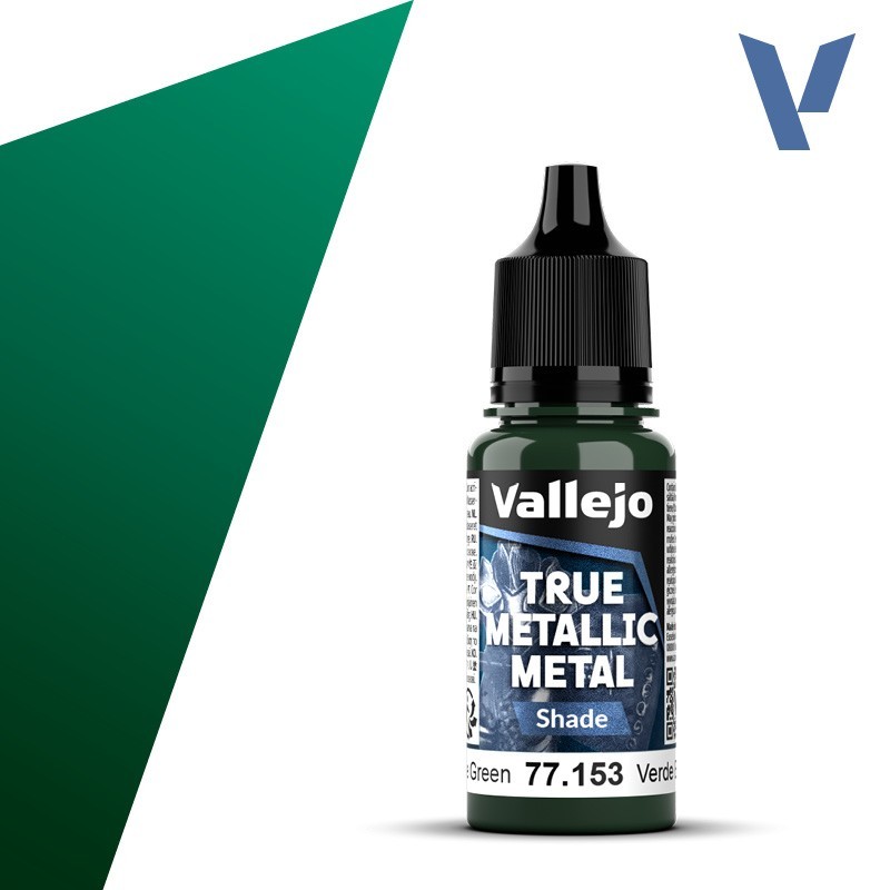 Vallejo True Metallic Metal 153 SOMBRA VERDE ESCARABAJO (18ml) - Acrilicos Vallejo 77153