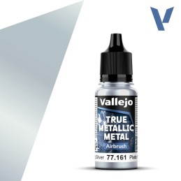 Vallejo True Metallic Metal 161 AEROGRAFO PLATA DE LEY (18ml) - Acrilicos Vallejo 77161