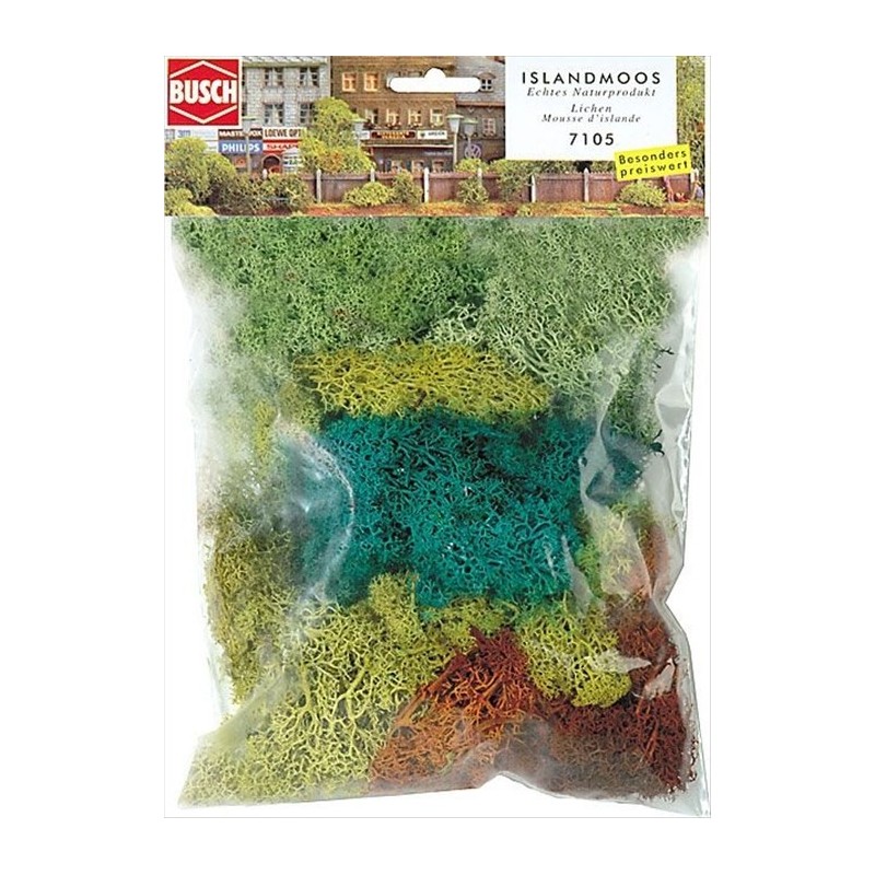 MUSGO DE ISLANDIA COLORES SURTIDOS (70 gr) - Busch 7105