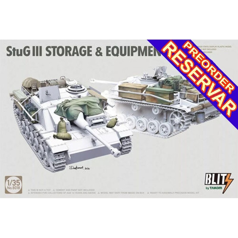 EQUIPO & ACCESORIOS STUG III -Escala 1/35- Takom 8018