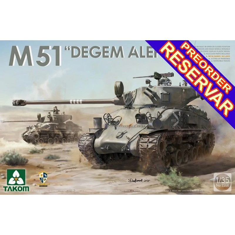 CARRO DE COMBATE M-51 SHERMAN "Degem Alef" -Escala 1/35- Takom 2208