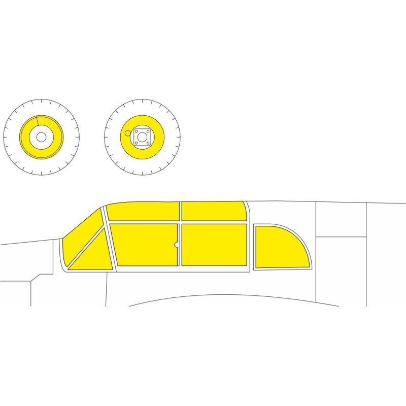 MASCARA CABINA Bf-108 TFace -Escala 1/48- Eduard EX1020