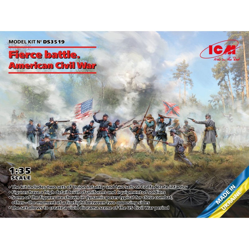SET GUERRA CIVIL AMERICANA "FIERCE BATTLE" -Escala 1/35- ICM DS3519