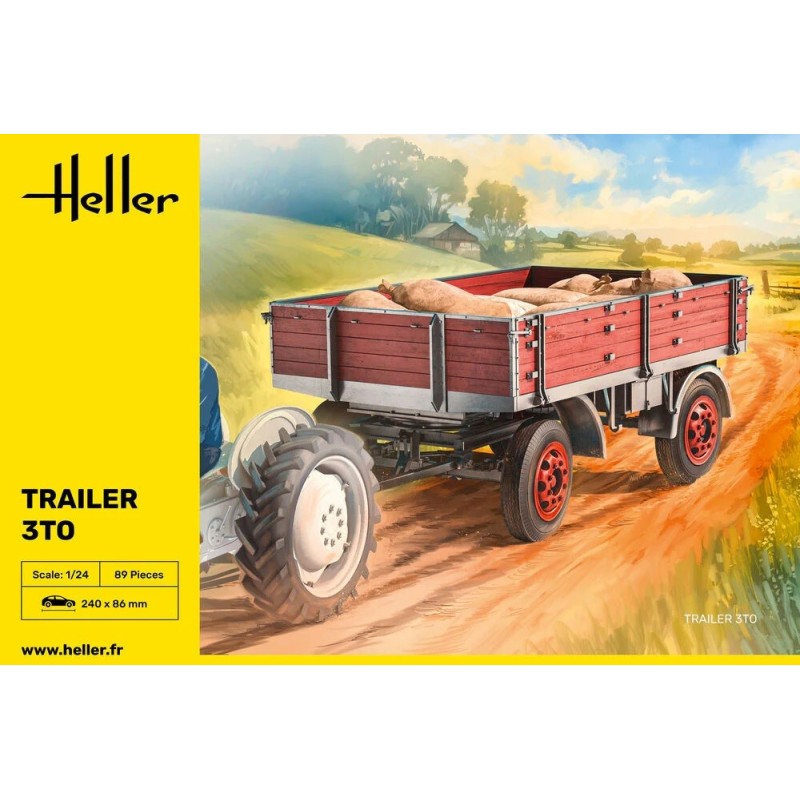 TRAILER GRANJA (3 ton) -Escala 1/24- Heller 81410