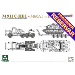 CAMION M-911C-HET & GONDOLA M-747 + CARRO DE COMBATE M-60 A1 PATTON II (ERA) -Escala 1/72- Takom 5026X