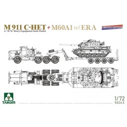 CAMION M-911C-HET & GONDOLA M-747 + CARRO DE COMBATE M-60 A1 PATTON II (ERA) -Escala 1/72- Takom 5026X