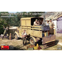 CAMION OPEL BLITZ 3,5t CARGA 3,6-36S Early PmQ Type Feldkuche (Cocina) & Figuras -Escala 1/35- MiniArt 53037