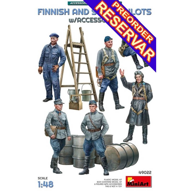 DOTACION  DE TIERRA FUERZA AEREA FINLANDESA / SOVIETICA -Escala 1/48- MiniArt 48022