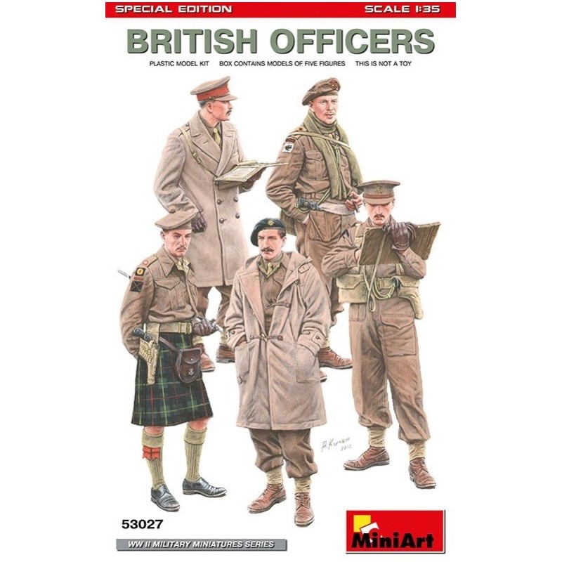OFICIALES BRITANICOS -Escala 1/35- MiniArt 53027