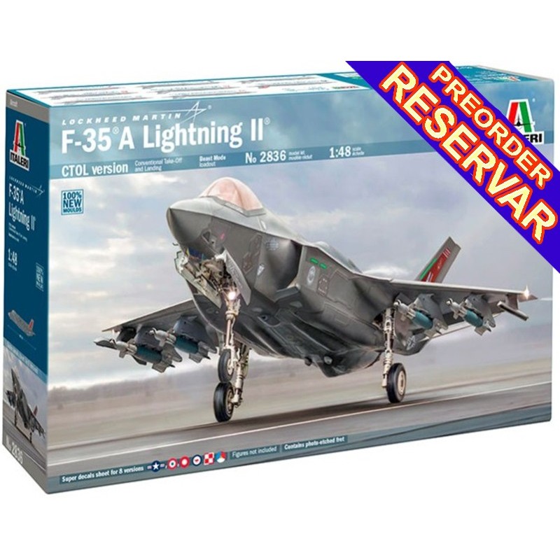 LOCKHEED MARTIN F-35 A LIGHTNING II (Version CTOL) -Escala 1/48- Italeri 2836