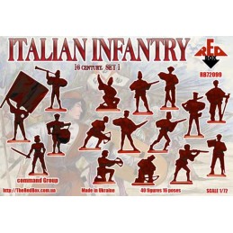 INFANTERIA ITALIANA SET 1 (Siglo XVI) -Escala 1/72- Red Box 72099