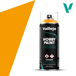 SPRAY HOBBY PAINT AMARILLO SOLEADO 400ml  ACRILICOS VALLEJO 28018