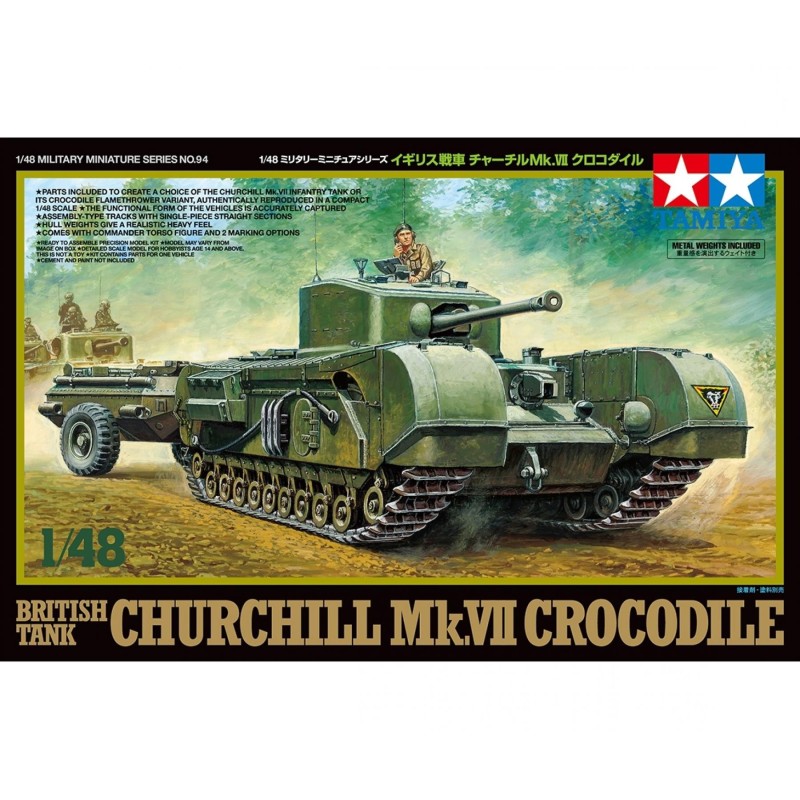 CARRO DE COMBATE CHURCHILL MK-VII COCODRILE -1/48- Tamiya 32594