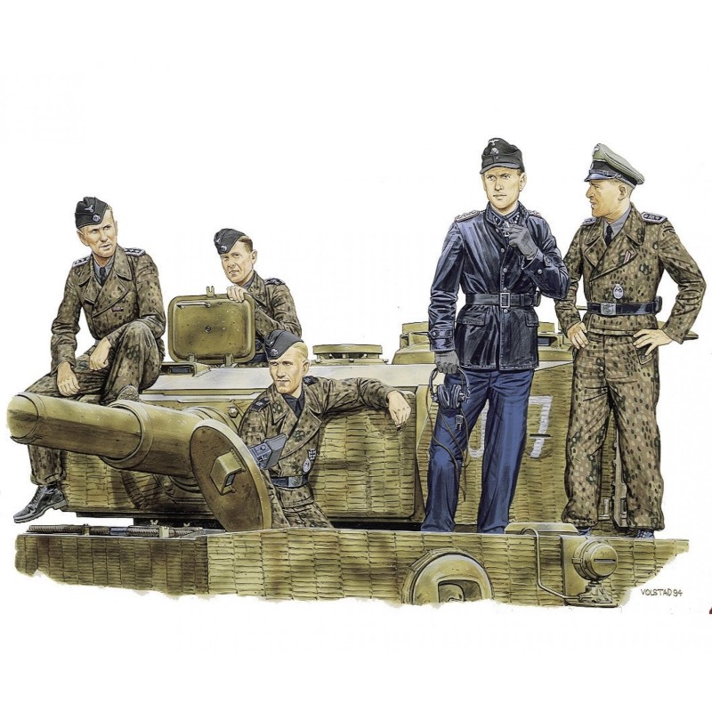 TRIPULACION TIGER I "M. Wittman" (NORMANDIA 1944) -Escala 1/35- Dragon 6028
