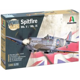 SUPERMARINE SPITFIRE Mk-V / Mk-IX Aces -Escala 1/72- Italeri 1482