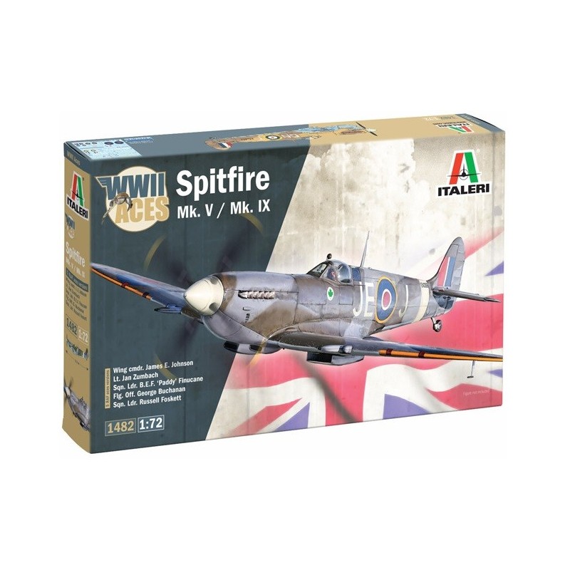 SUPERMARINE SPITFIRE Mk-V / Mk-IX Aces -Escala 1/72- Italeri 1482