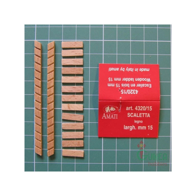 ESCALERA CON PELDAÑOS MADERA (ANCH: 15mm) - AMATI 432015 ESCALERA CON PELDAÑOS MADERA (ANCH: 15mm) - AMATI 432015