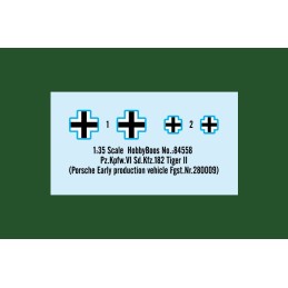 CARRO DE COMBATE Sd. Kfz. 182 KINGTIGER (Porsche - Early) -Escala 1/35 - Hobbyboss 84558