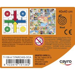 PARCHIS - OCA CON ACCESORIOS (Tablero 40 x 40  mm) - Cayro 095