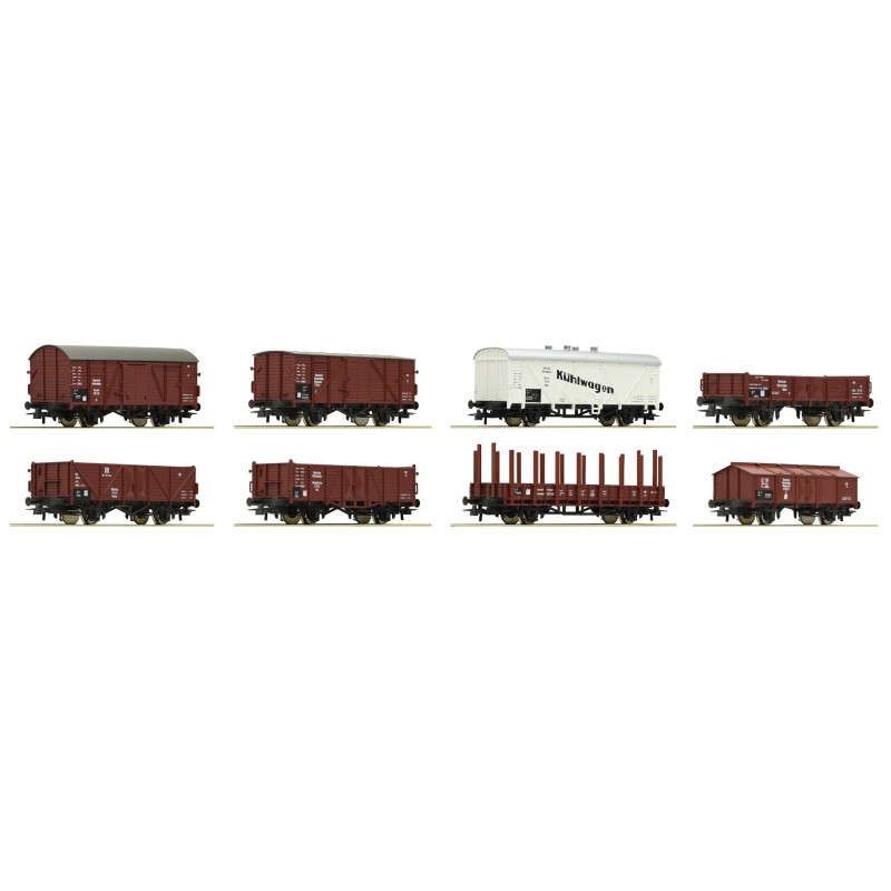 SET 8 VAGONES MERCANCIAS DRG - ROCO 44003 - ESCALA H0