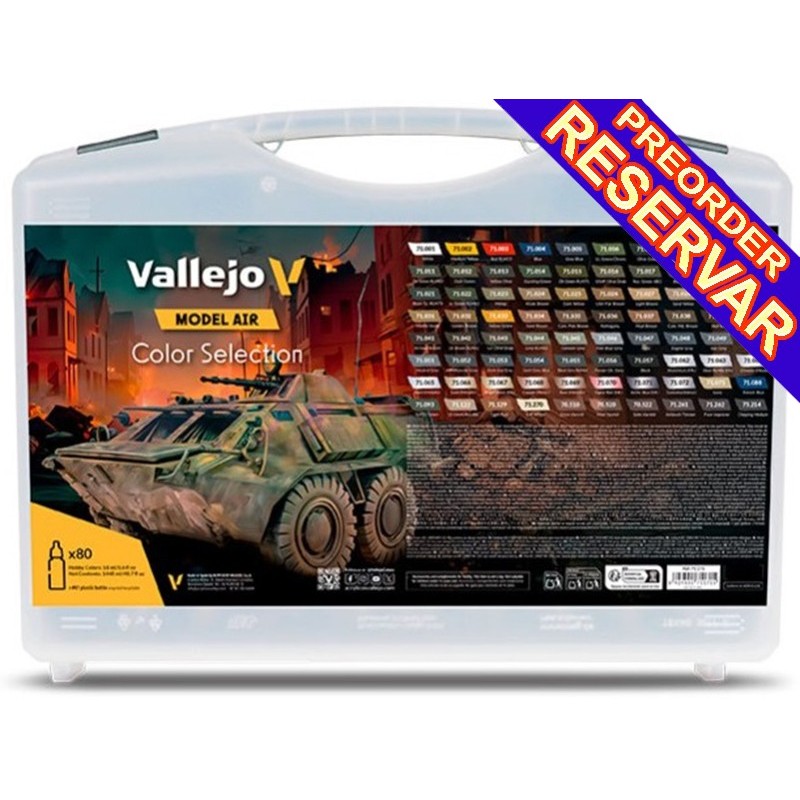 Maletín Colores MODEL AIR (80 colores - 18 ml) - Acrylicos Vallejo 71171