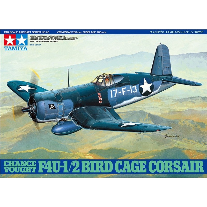 CHANCE VOUGHT F4U-1/2 (Bird Cage) CORSAIR -Escala 1/48- Tamiya 61046