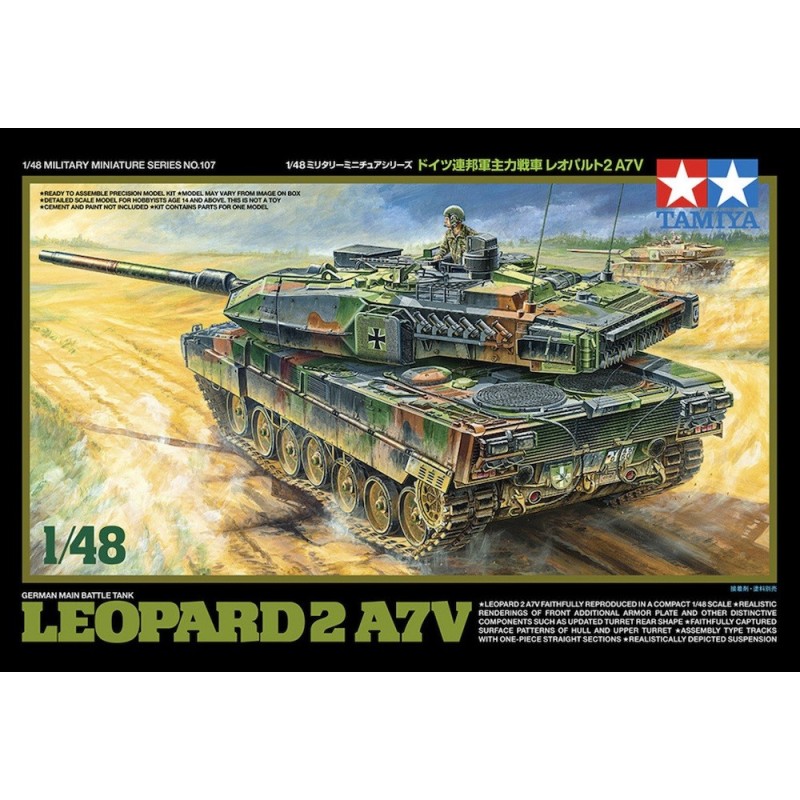 CARRO DE COMBATE Leopard 2 A7V -Escala 1/48- Tamiya 32607