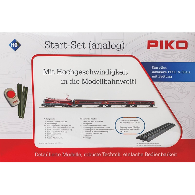 EQUIPO INICIACION TREN PASAJEROS RAILJET OBB -Escala 1/87 - h0- PIKO 57178