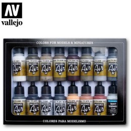 SET COLORES ENVEJECIMIENTO (16 unidades - 18 ml) - Acrylicos Vallejo 71194